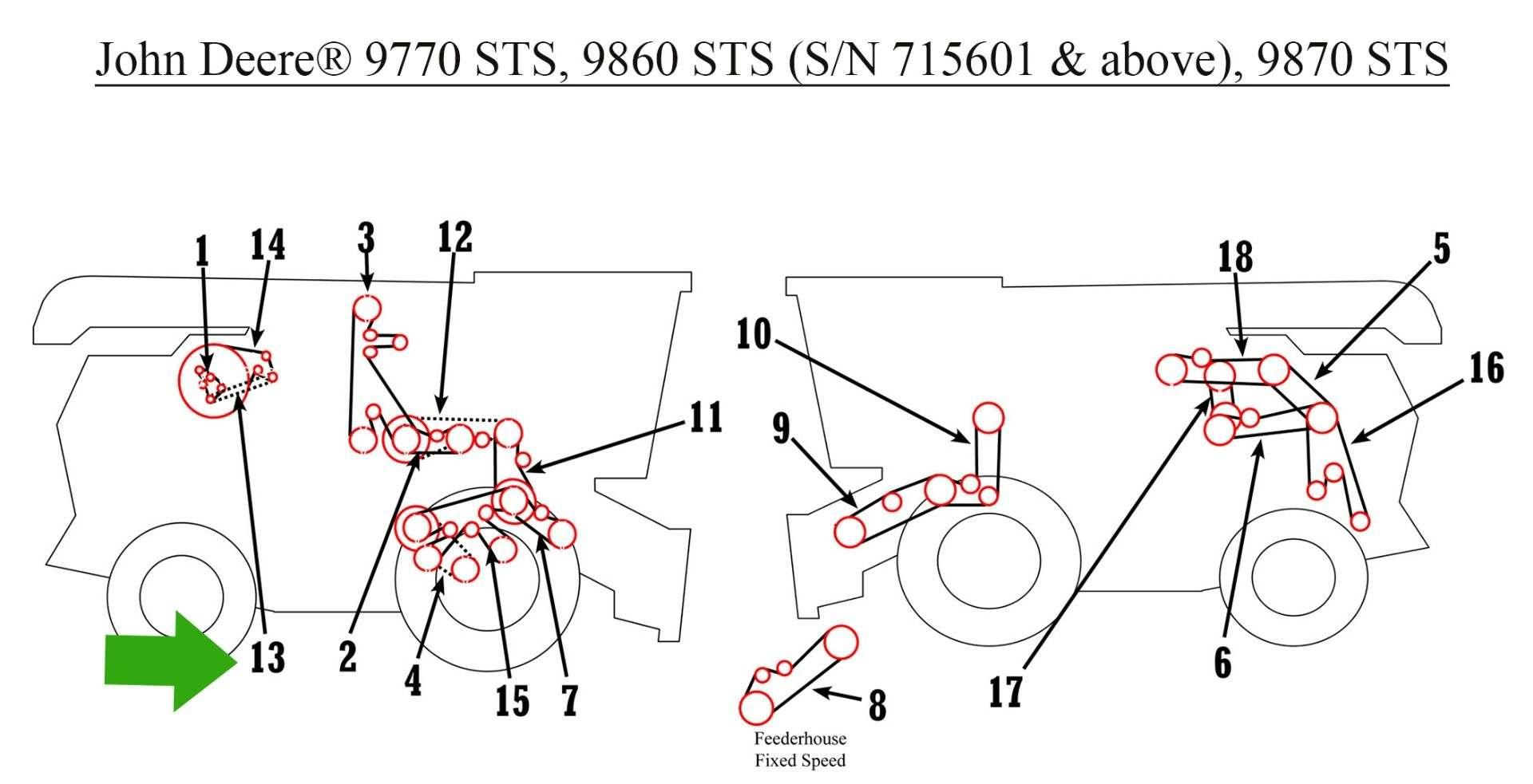 Rotary Traktionsantriebsriemen – Für John Deere M144570, 246,4 Cm Länge, 0,500 Zoll Breite