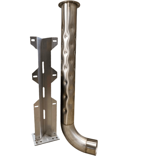 Type K Inlet Riser Raycol Primary Riser | 127mm inlet w/Adjustable Bracket (1.2m high)